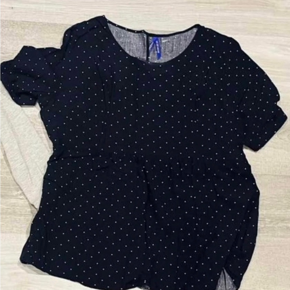 Seraphine Navy Polka Dot Blouse